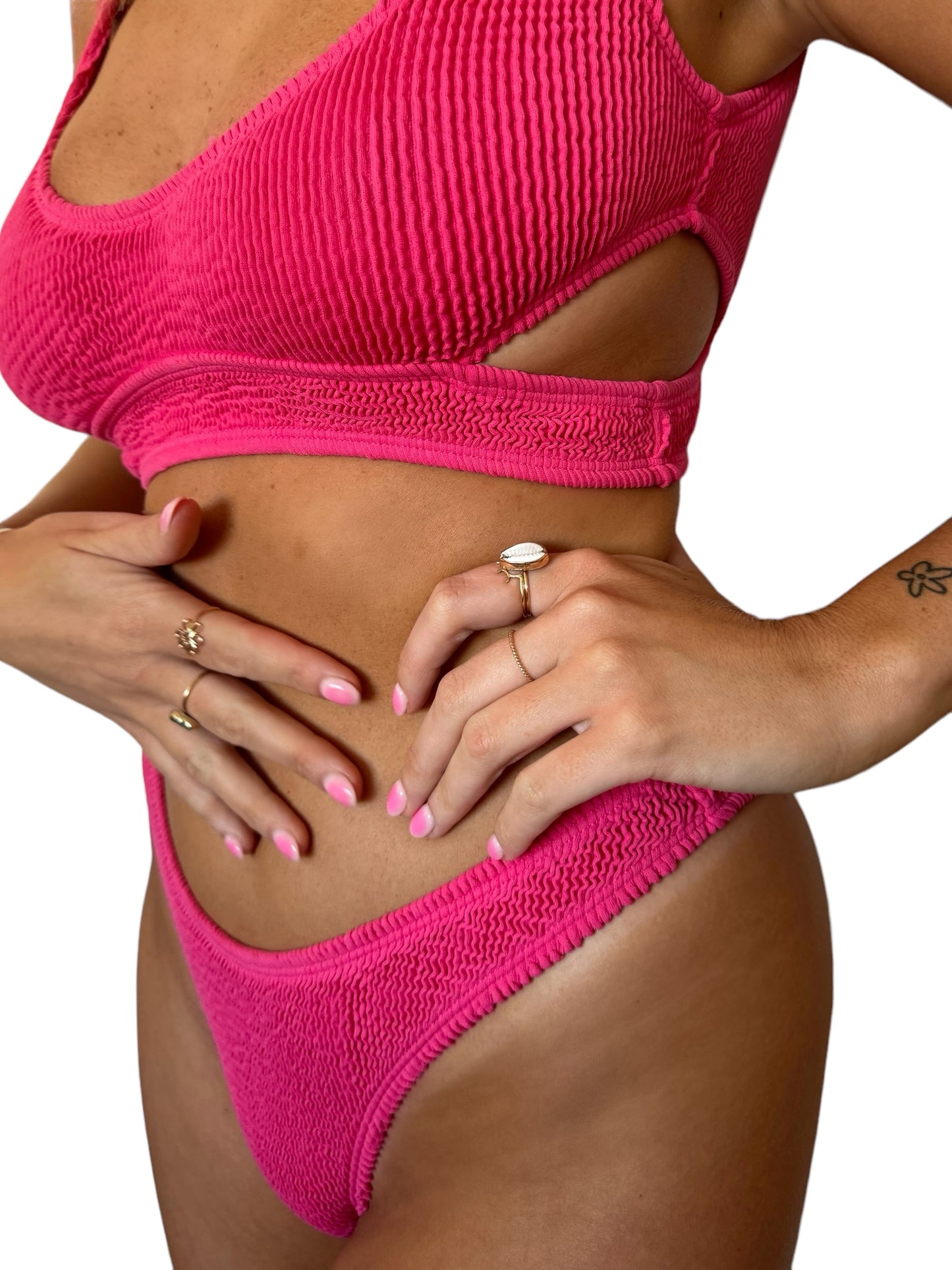 Hannah bikini bottom in Petunia, LOKAL one/size swimwear, photo 3 of 3