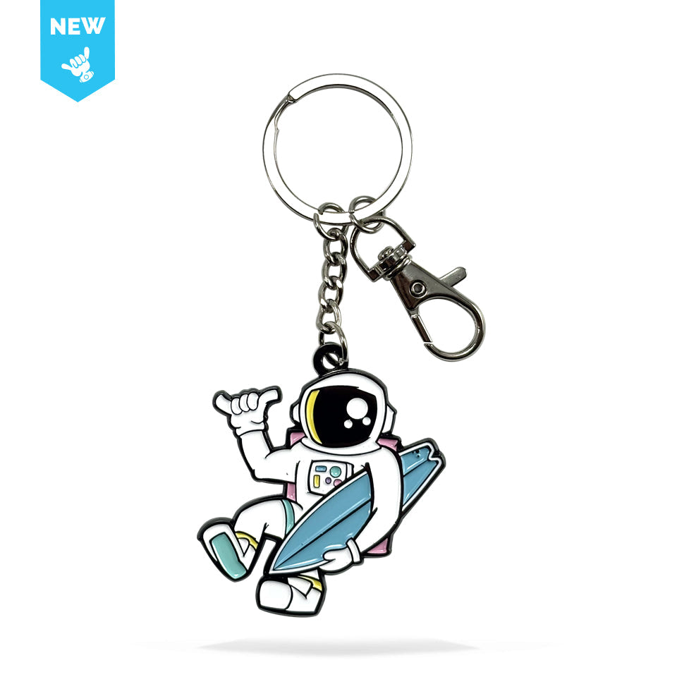 Spaceman Enamel Keychain