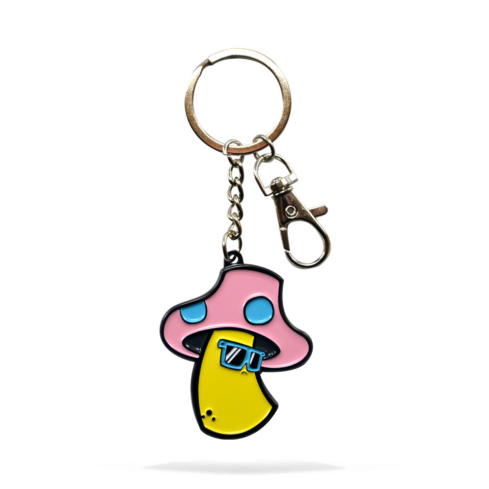 Shroom Dude Enamel Keychain