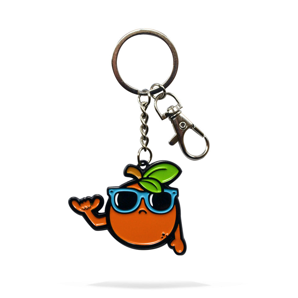 Orange Enamel Keychain