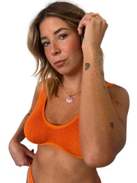 Paige bikini top in Clementine, LOKAL one/size swimwear, photo 1 of 5