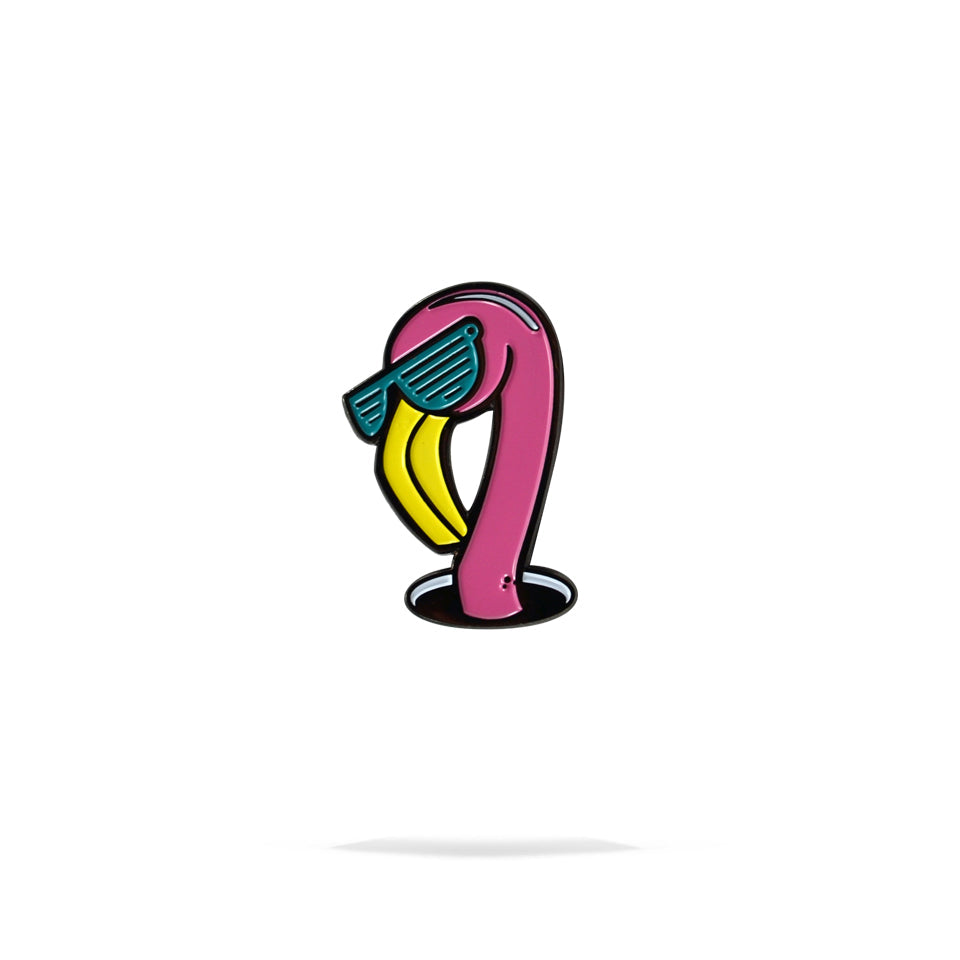 Flamingo 'Hole in One' Enamel Pin