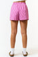 Gingham Boxer Shorts - Magenta