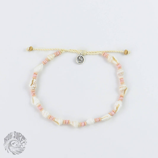 Koki Beach Beaded Anklet - Pink