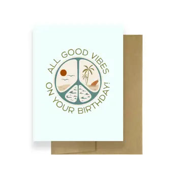 All Good Vibes Birthday Card