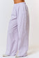 Gingham Plaid Wide Leg Lounge Pant - Lavender