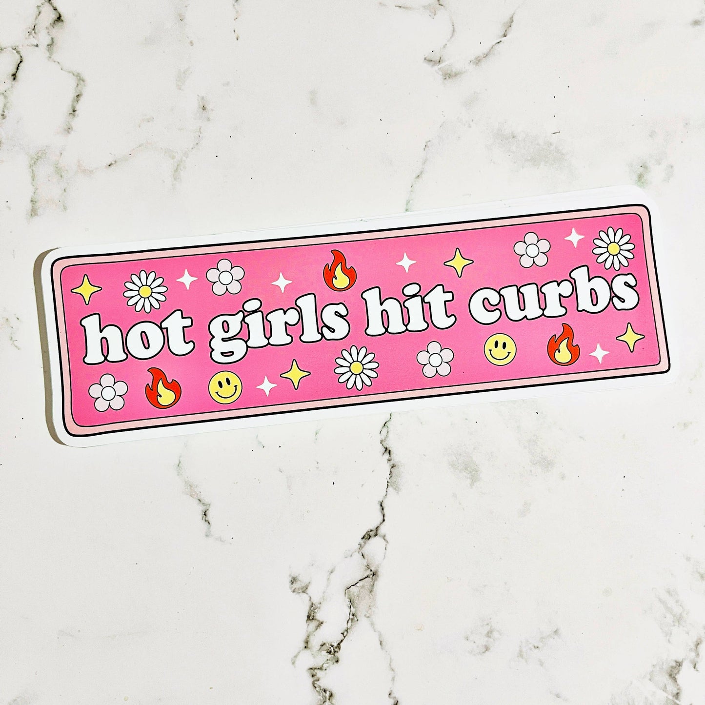 Hot Girls Hit Curbs Vinyl Car Decal