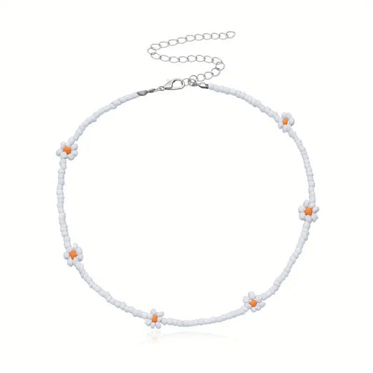 Boho beaded Daisy choker