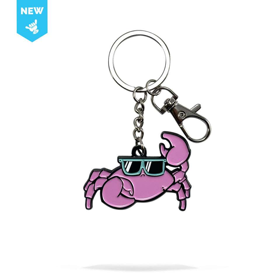 Crab Enamel Keychain