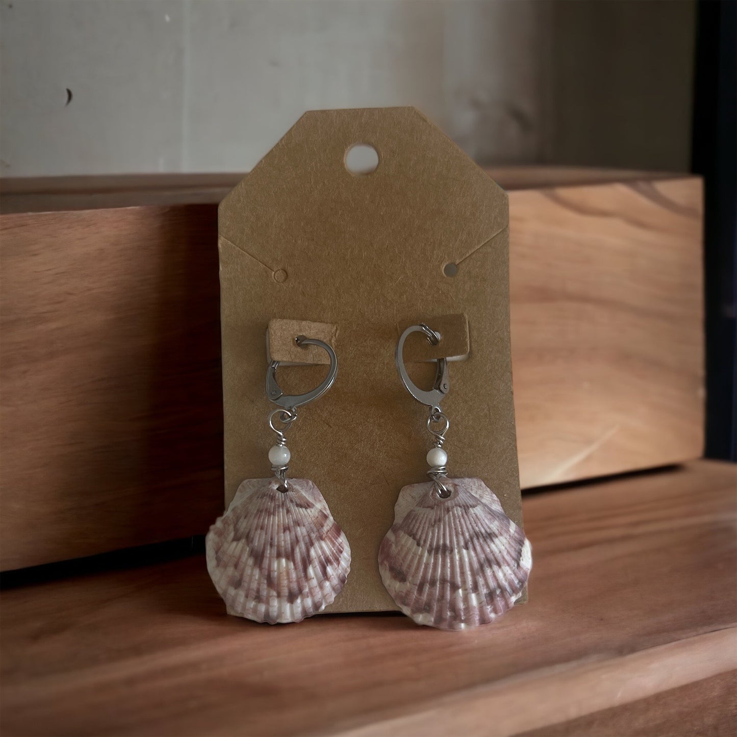 Calico Clam Shell Earrings