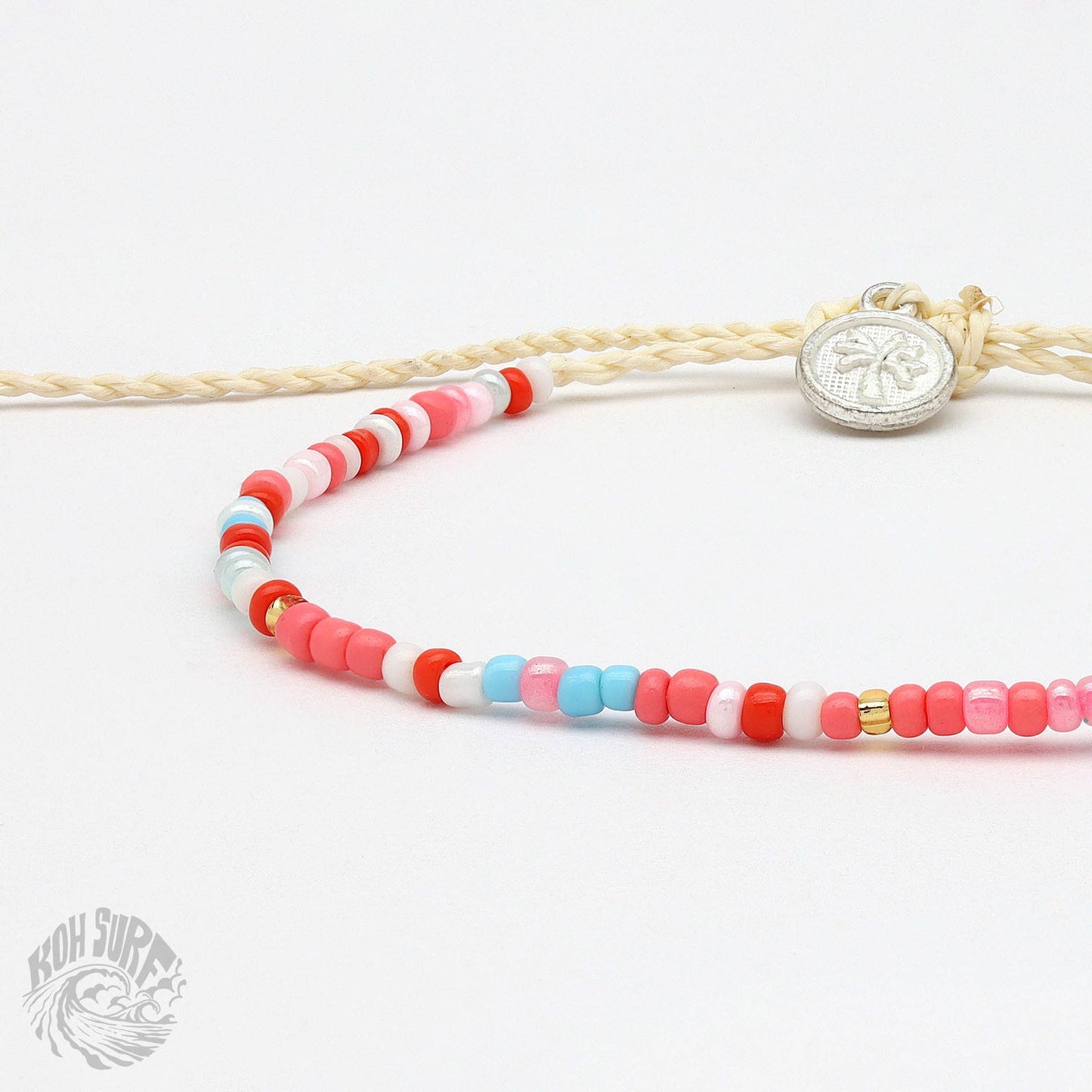 Nusa Dainty Beaded Bracelet - Multi Pinks