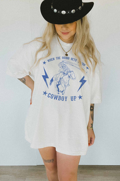 Cowboy Up Oversized Tee