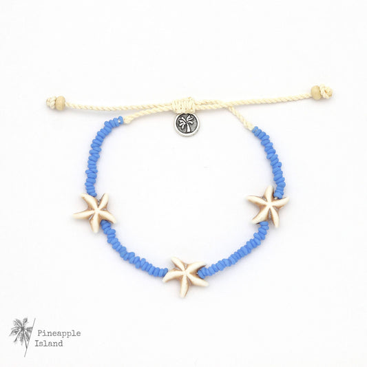 Tidepool Starfish Beaded Bracelet - Blue