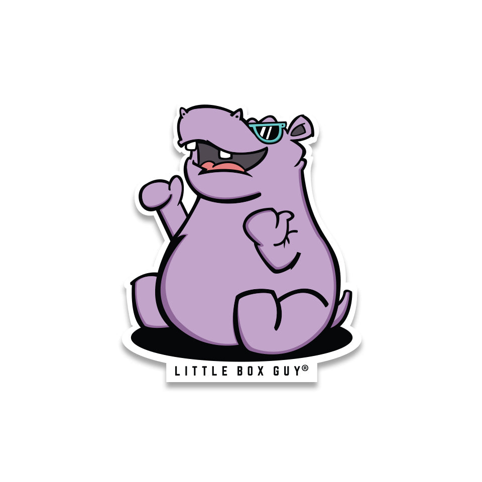 Hippo Sticker