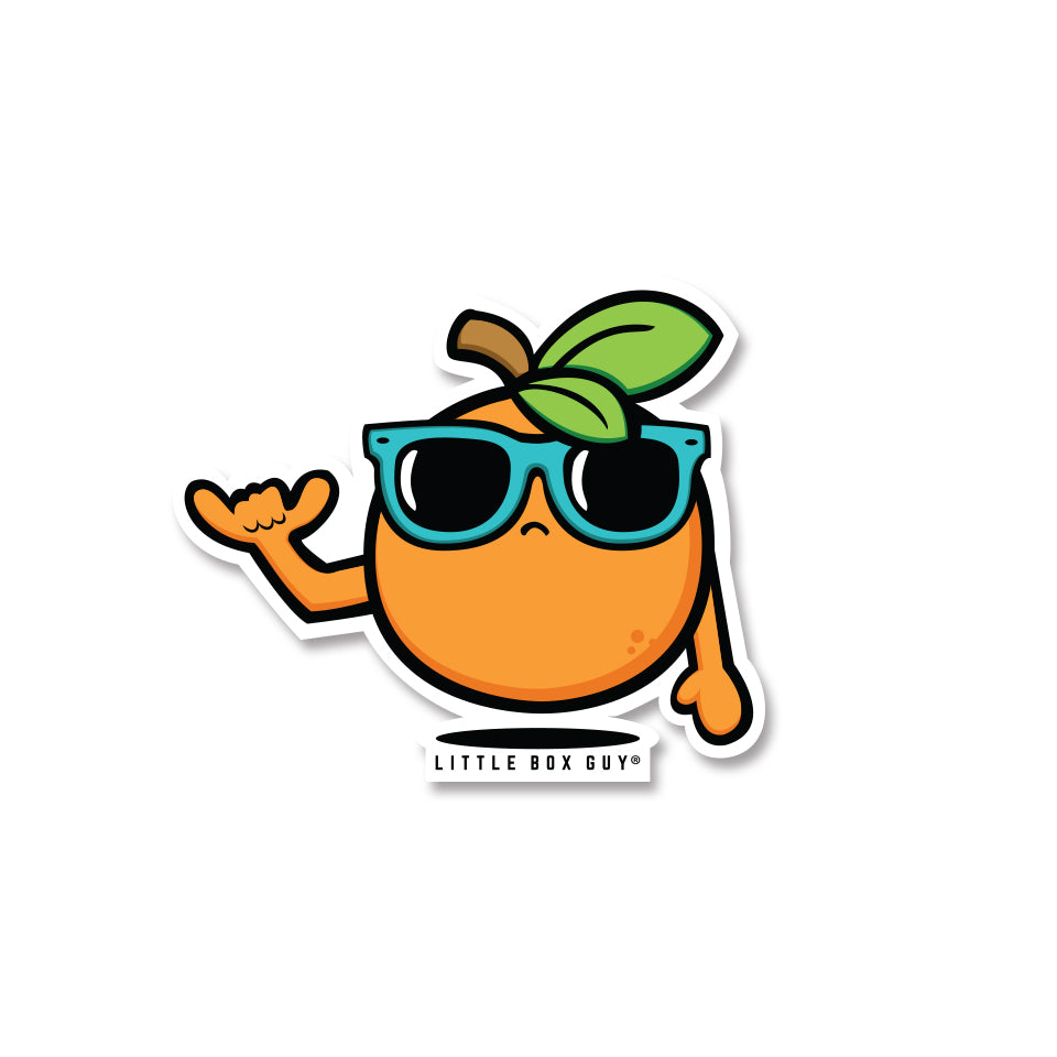 Orange 'Shaka' Sticker