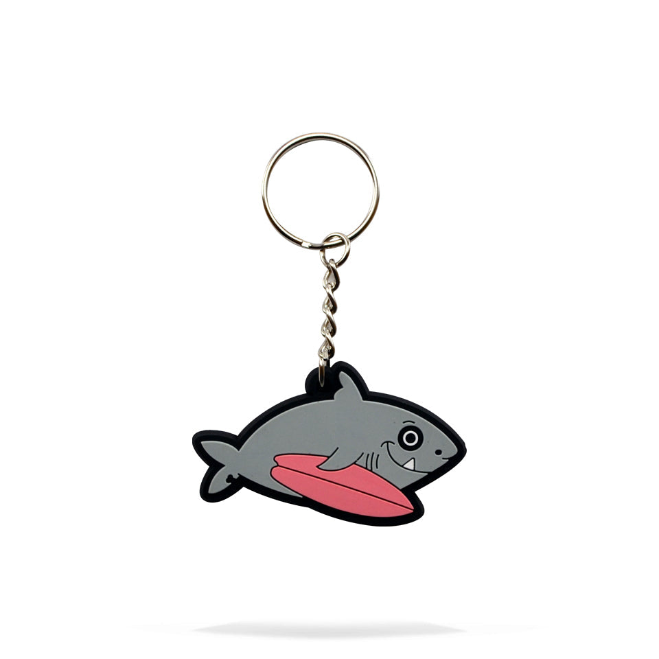 Surf Shark PVC Keychain