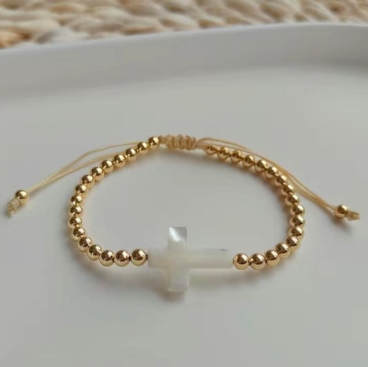 Have Faith Gold Adjustable Bracelet