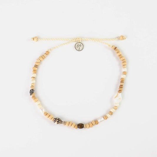Yeh Leh Beaded Anklet - Natural