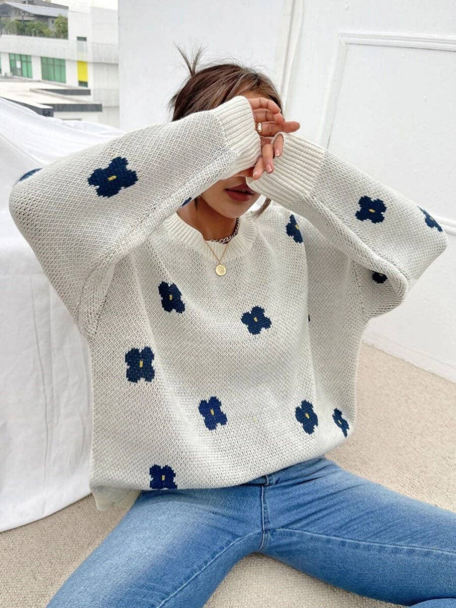 Floral Knit Sweater