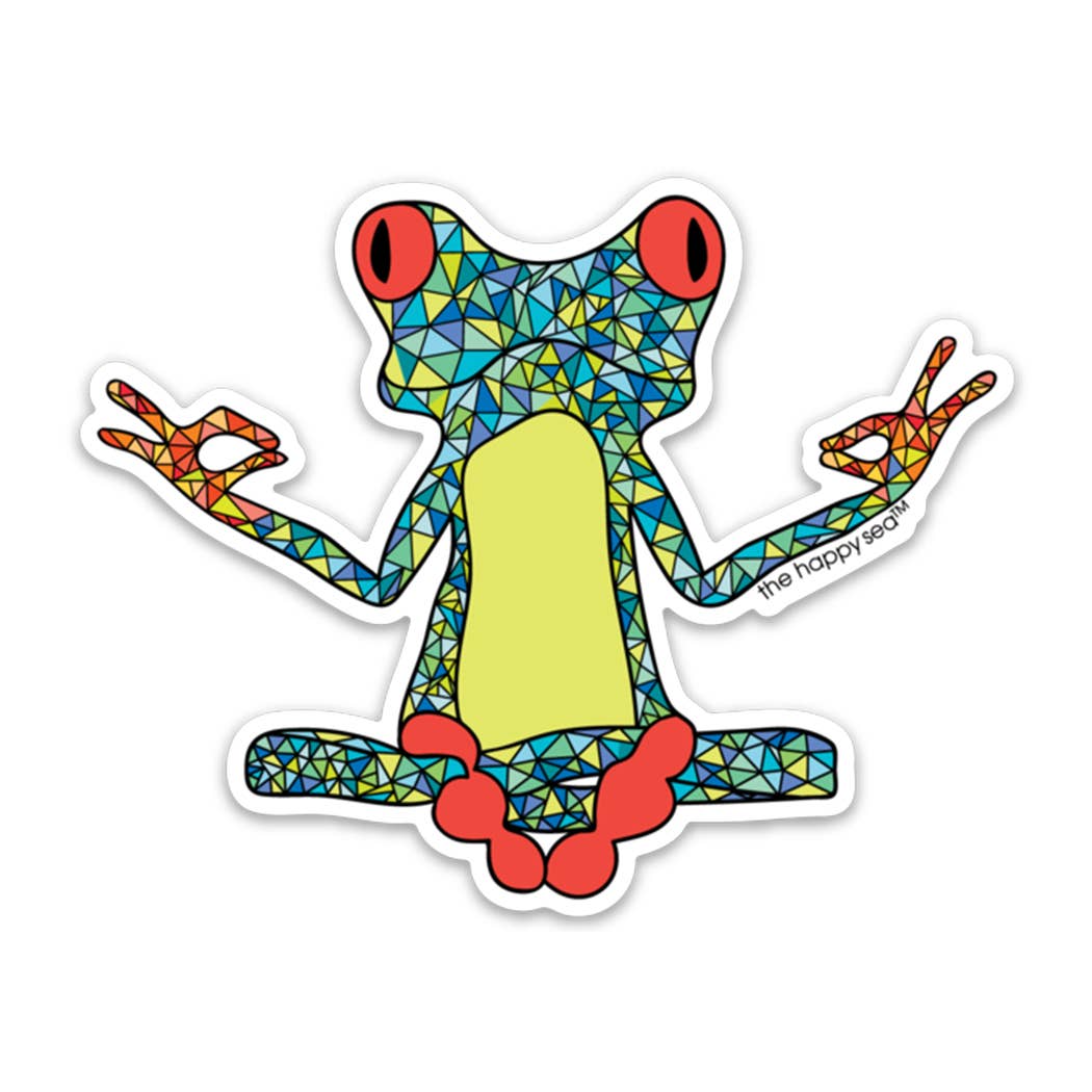 Yoga Frog Sticker