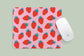 Pink Grid Strawberry Mousepad
