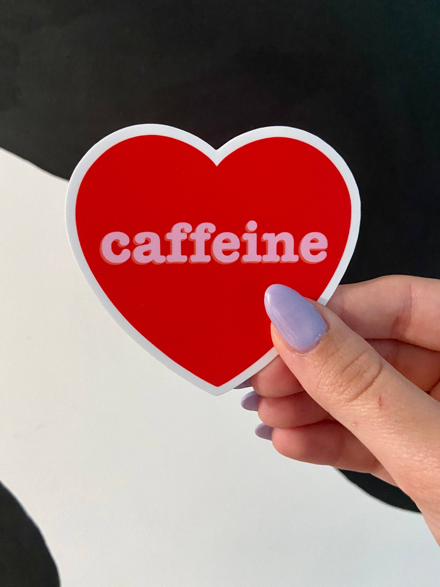 Caffeine Heart Sticker
