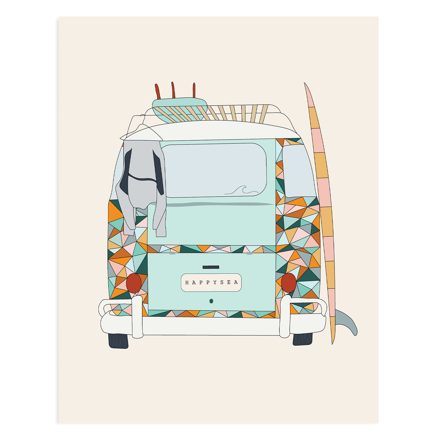 Surf Van 11x14 Art Print