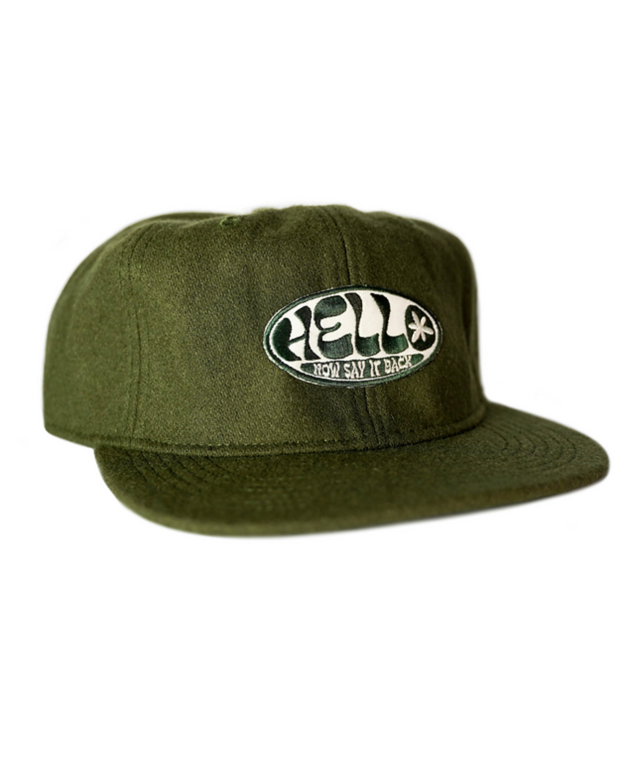 Stoefs Vintage Flat Peak Hello Hat- Olive