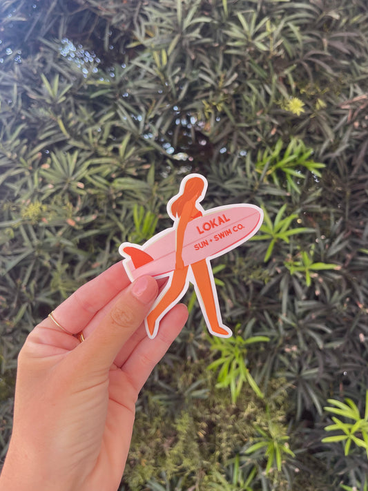 Lokal Surfer Girl Sticker