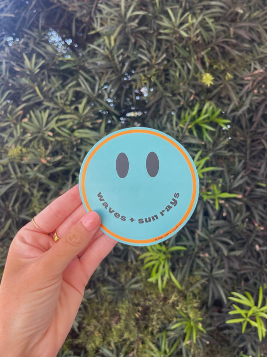 Lokal Smiley Waves & Sun Rays Sticker